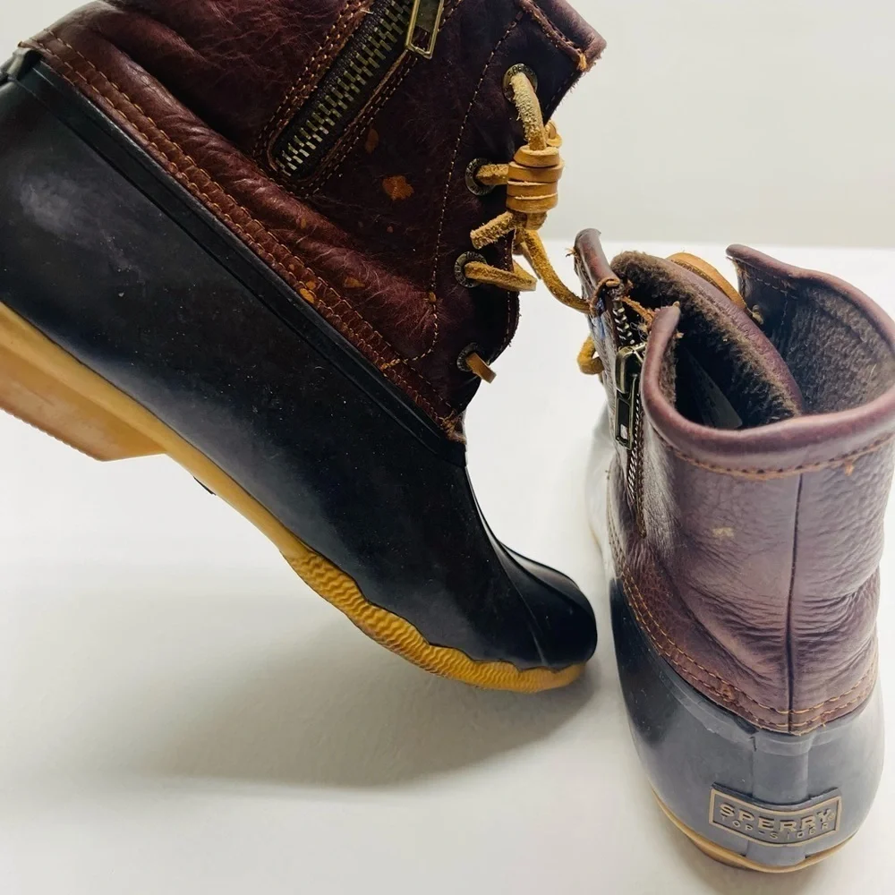 Sperry womens duck waterproof rubber boots size 8